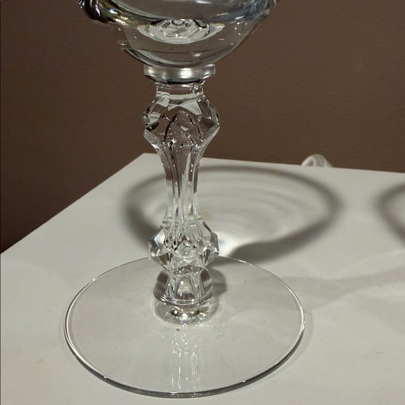 Reynolds “Royal Baroness” Platinum Lead Crystal Water/Wine Goblet, Set/4 (Set 2) - Picture 6 of 16